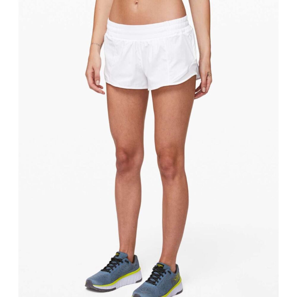 Lululemon Hotty Hot Short II 2.5" White Size 8 Running Shorts